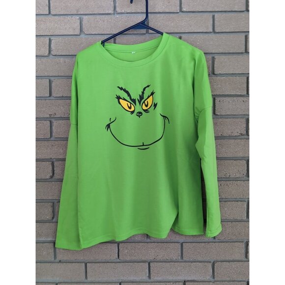 Green - The Grinch - T-Shirt - Size : Small - Long Sleeve - Picture 1 of 2